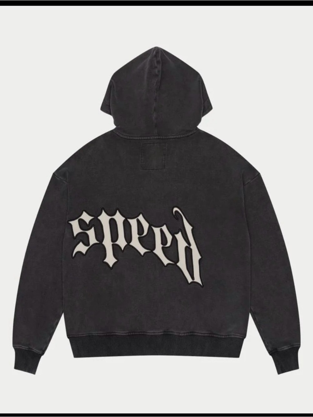 Black 'Speed' Graphic Hooded Sweatshirt
